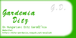 gardenia ditz business card